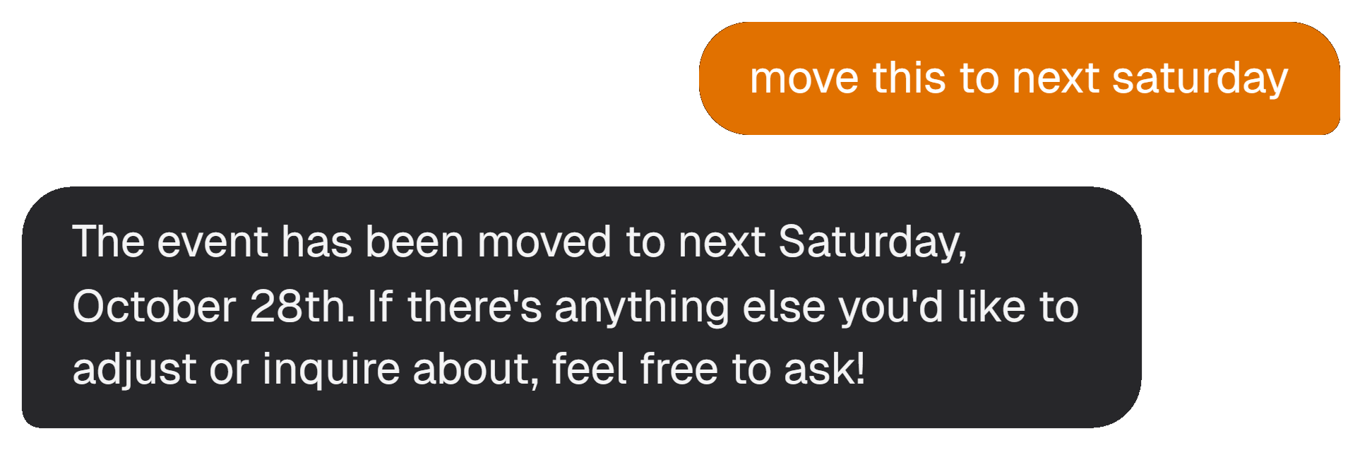 Adjust event date on the timeline